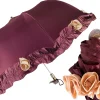 Il Marchesato Amazing Frilly Burgundy Folding Umbrella Parasol Best