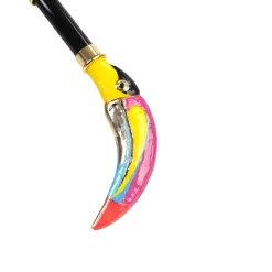 Il Marchesato Artisan Italian Umbrella with Luxurious Hand-Enameled Toucan Handle Outlet