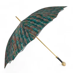 Il Marchesato Artistic Paisley Umbrella with Luxurious "The Four Noble Truths" Handl Hot