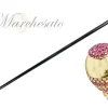 Il Marchesato Awesome walking cane with Fucsia crystals Outlet