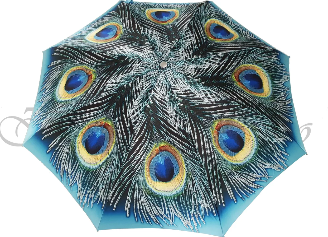 Il Marchesato Beautiful Compact Umbrella With Printed Peacock Design Online