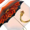 Il Marchesato Beautiful Double Canopy Umbrella in a Luxurious Orange Satin New