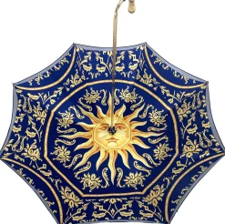 Il Marchesato Beautiful Double Canopy Umbrella in a Luxurious blue Satin Sale