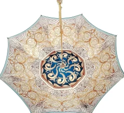 Il Marchesato Beautiful Double Canopy Umbrella in a Luxurious Turquoise Colored Poly Discount