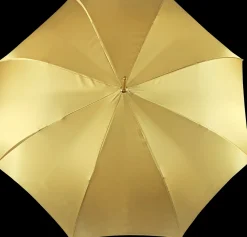 Il Marchesato Beautiful Double Canopy Umbrella in a Luxurious Golden Satin Clearance