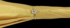 Il Marchesato Beautiful Double Canopy Umbrella in a Luxurious Golden Satin Clearance