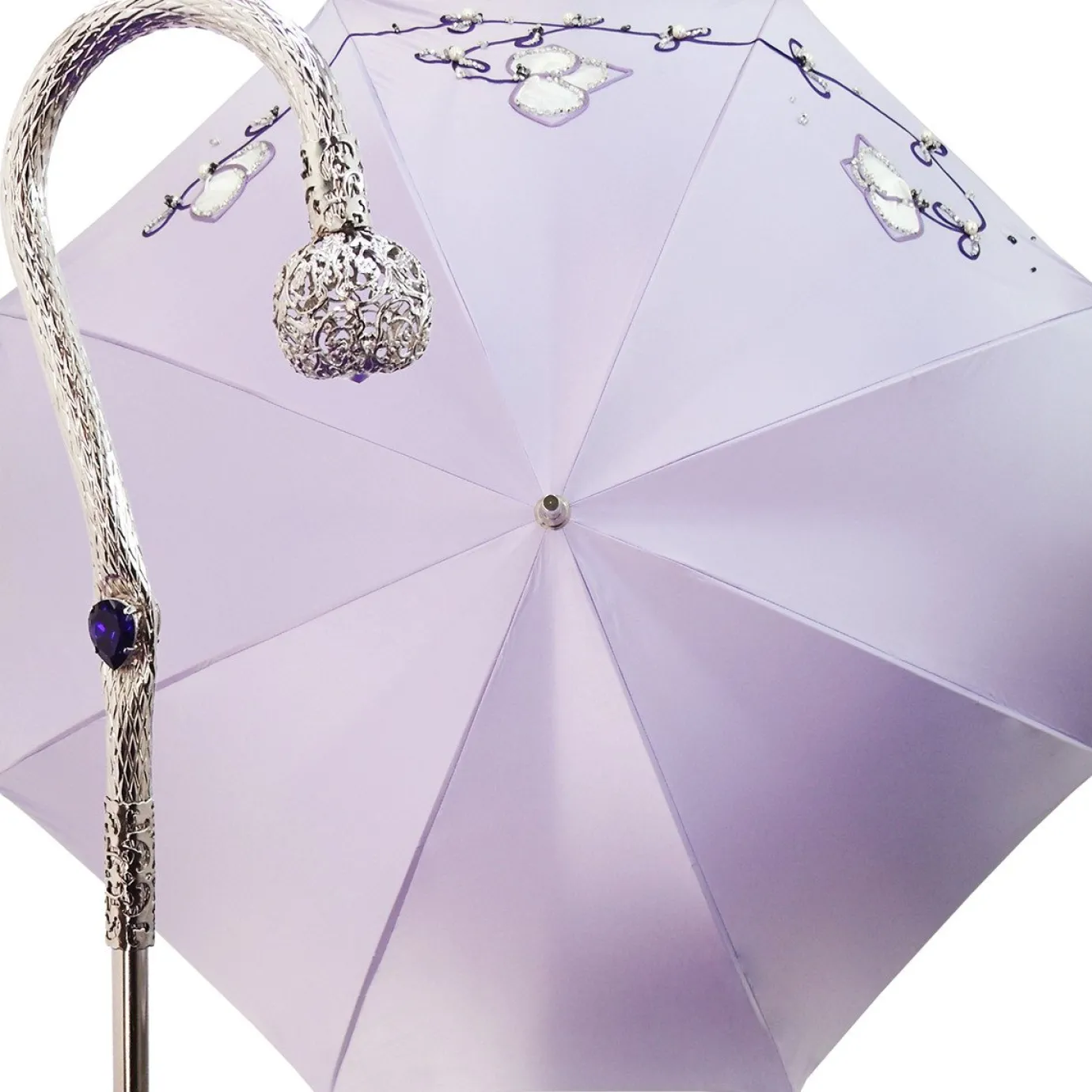 Il Marchesato Beautiful Double Cloth Lilac Women's Umbrella, Italian style Fashionable umbrella Outlet