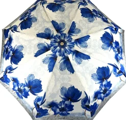 Il Marchesato Beautiful Folding Umbrella With Blue Poppies Discount