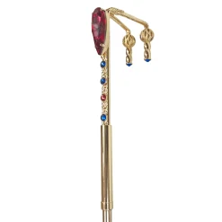 Il Marchesato Beautiful umbrella with gold-plated handle and big red crystal Hot