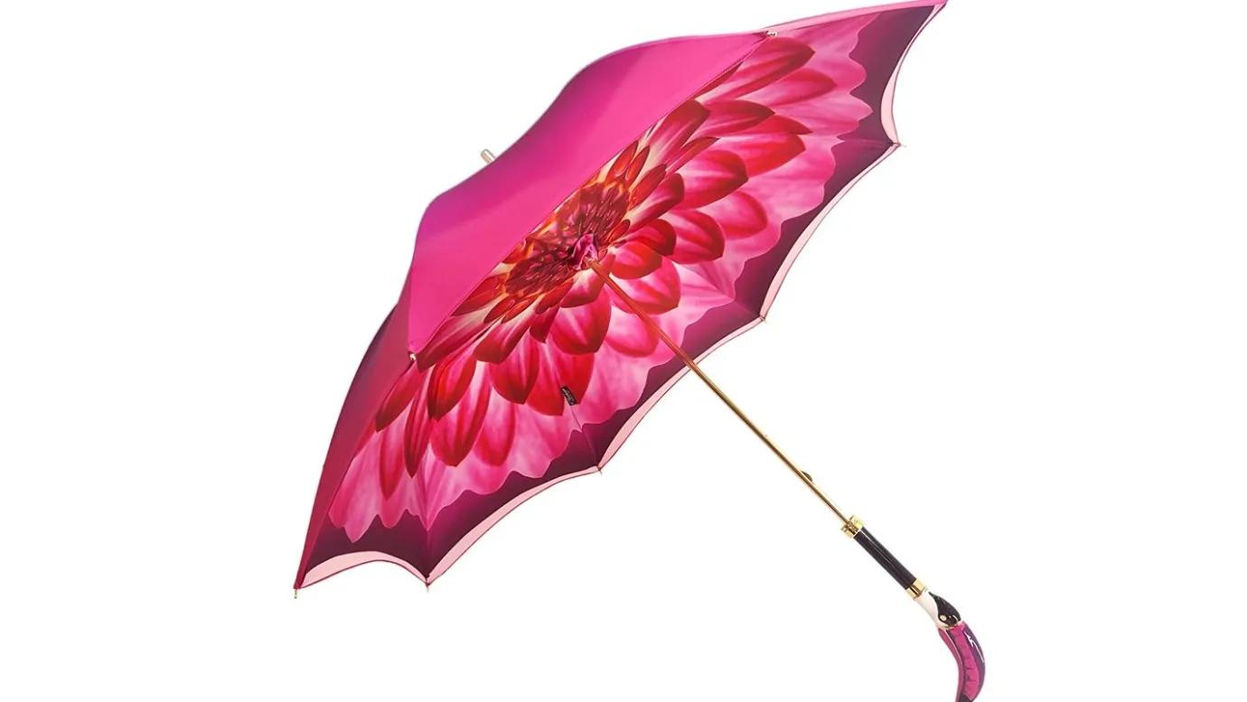 Il Marchesato Beautifull Double Canopy Toucan Umbrella in a Luxurious Gradient Fuchsia Fashionable Umbrella Fashion
