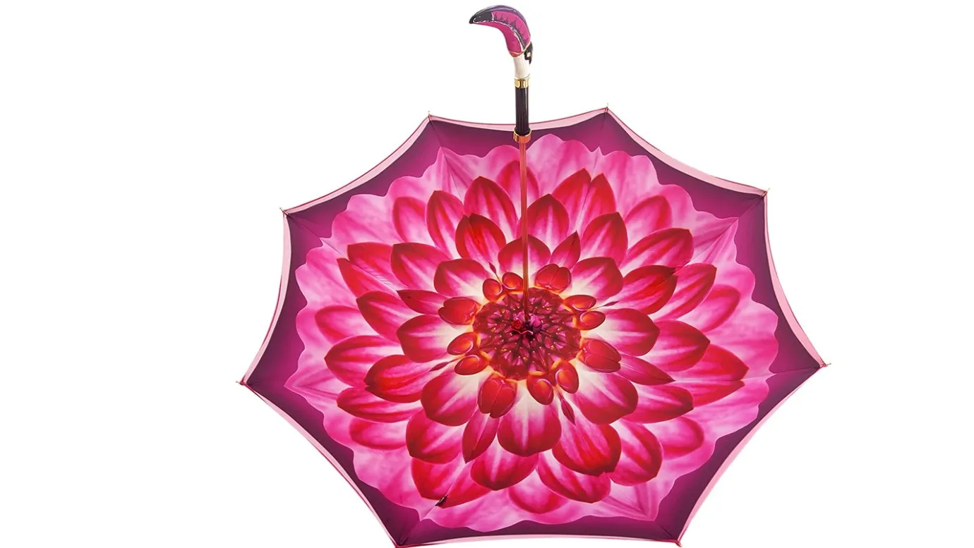 Il Marchesato Beautifull Double Canopy Toucan Umbrella in a Luxurious Gradient Fuchsia Fashionable Umbrella Fashion