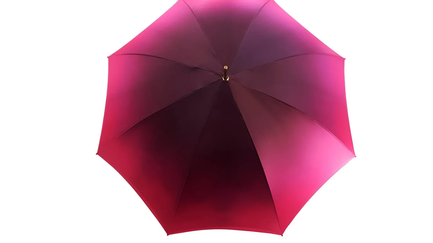 Il Marchesato Beautifull Double Canopy Toucan Umbrella in a Luxurious Gradient Fuchsia Fashionable Umbrella Fashion