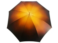 Il Marchesato Beautifull Double Canopy Umbrella in a Luxurious Brown Colored Satin Fashion Umbrella Clearance