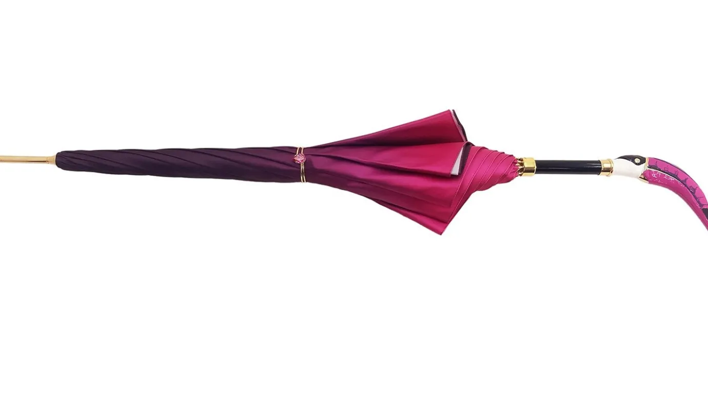 Il Marchesato Beautifull Double Canopy Toucan Umbrella in a Luxurious Gradient Fuchsia Fashionable Umbrella Fashion