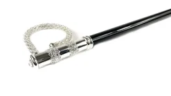 Il Marchesato Beauty Walking stick with crystals - Silver-plated 925 Sale