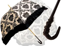 Il Marchesato Black & White Ruffle Umbrella Italian Glamour Fashion