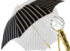 Il Marchesato Black And Light Grey Striped Umbrella Best