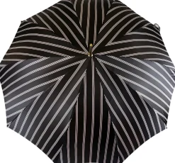Il Marchesato Black And Light Grey Striped Umbrella Best