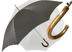 Il Marchesato Black and White striped Classic Umbrella New