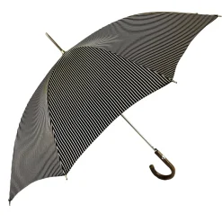 Il Marchesato Black and White striped Classic Umbrella New