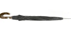 Il Marchesato Black and White striped Classic Umbrella New