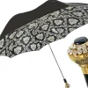 Il Marchesato Black double canopy umbrella with damask design Outlet