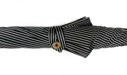 Il Marchesato Black&White umbrella with Malacca Wood hand-curved New