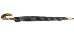 Il Marchesato Black&White umbrella with Malacca Wood hand-curved New