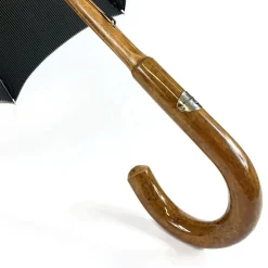 Il Marchesato Black&White umbrella with Malacca Wood hand-curved New