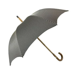 Il Marchesato Black&White umbrella with Malacca Wood hand-curved New