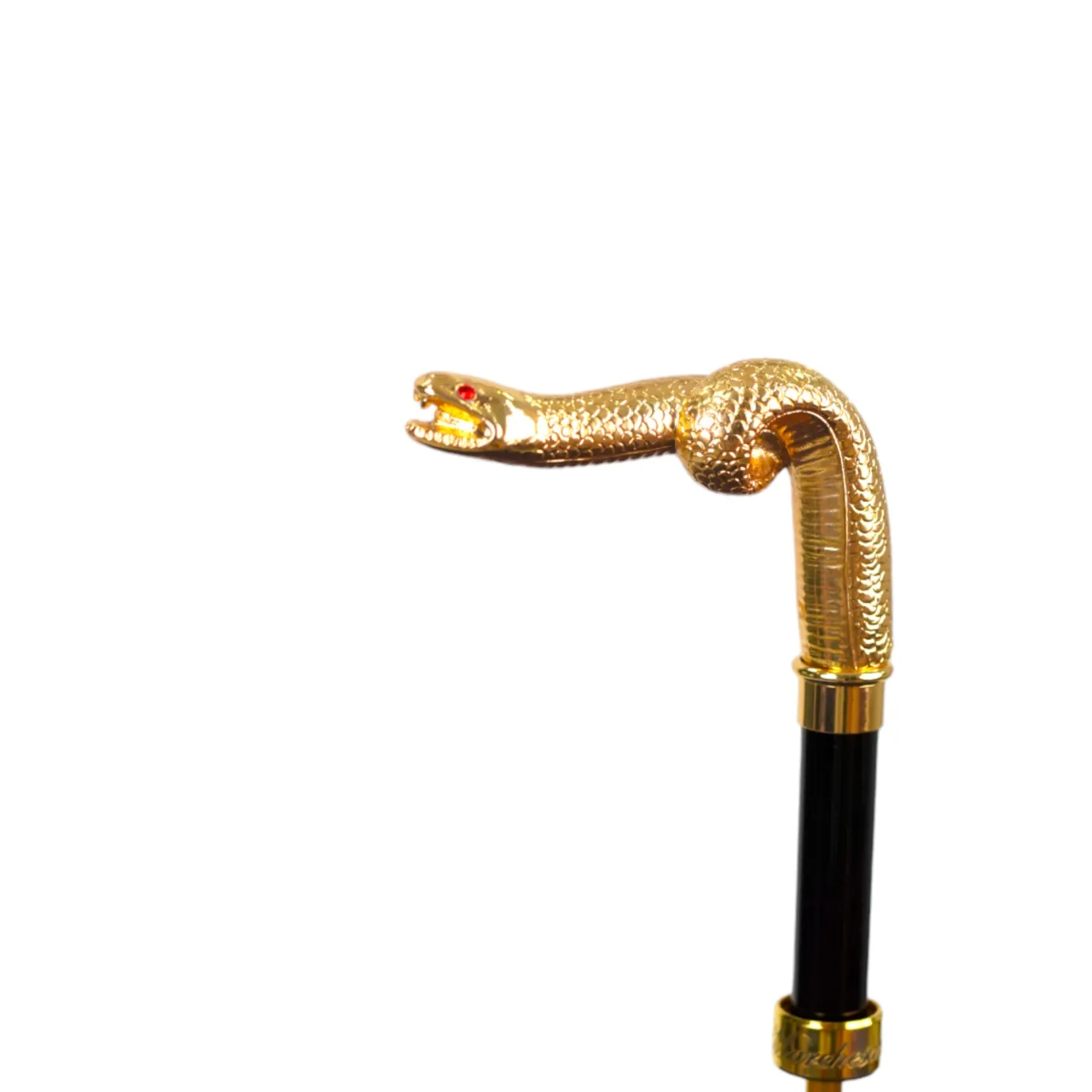 Il Marchesato Blue & Bordeaux Striped Gold Snake Umbrella Outlet