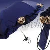 Il Marchesato Blue Ruffled Folding Umbrella embellished with roses Fashion