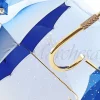 Il Marchesato Blue Women's Umbrella - Swarovski Cristals - Double Cloth Crystals Umbrellas Fashion