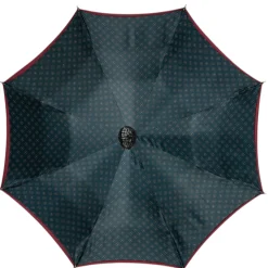 Il Marchesato Bold Burgundy Umbrella with Artisan Skull Handle for a Unique Style Fashion