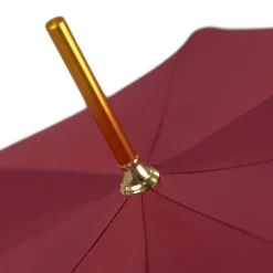 Il Marchesato Bold Burgundy Umbrella with Artisan Skull Handle for a Unique Style Fashion