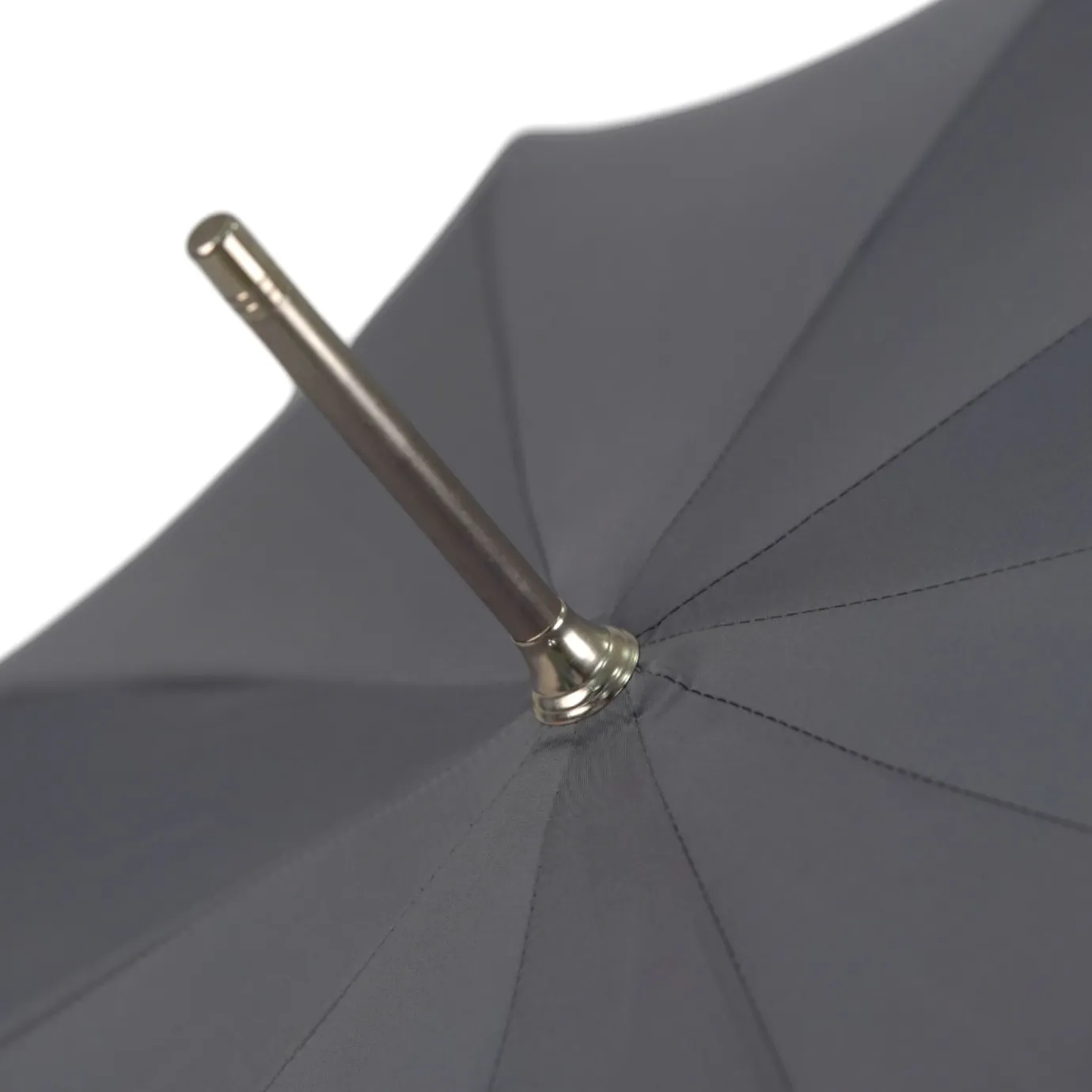 Il Marchesato Carnival of Shadows: Grey Umbrella with Intricate Clown Handle New
