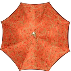 Il Marchesato Chic Companion: Red Umbrella with Gold Chihuahua Handle Hot