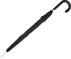 Il Marchesato Classic Gentlemen's Black Umbrella With Leather Handle Clearance