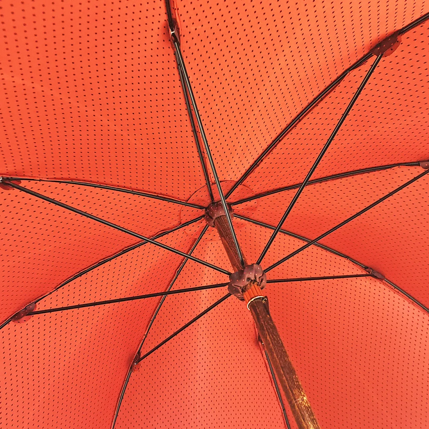 Il Marchesato Classic men's umbrella with leather handle Sale
