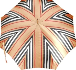 Il Marchesato Classic Striped Men's Umbrella - Bamboo Handle Hot