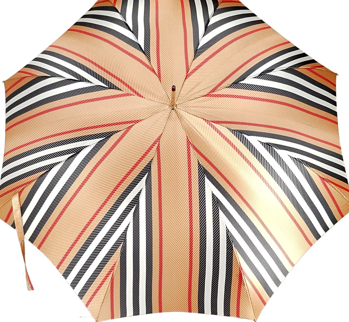Il Marchesato Classic Striped Men's Umbrella - Bamboo Handle Hot