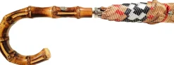 Il Marchesato Classic Striped Men's Umbrella - Bamboo Handle Hot