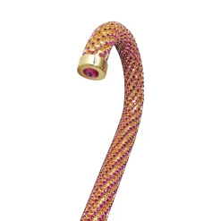 Il Marchesato Crook Walking Cane Encrusted with Amethyst crystals Outlet