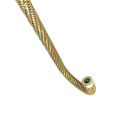 Il Marchesato Crook Walking Cane Encrusted with Emerald crystals Discount