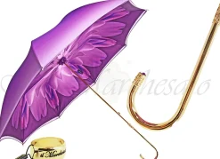 Il Marchesato Dahlia Purple Double Canopy - Luxury Ladies Umbrella ilMarchesato Italian Fashion Designer Best