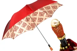Il Marchesato Damask Splendor: Exclusive Umbrella with Damask Design in Amaranth Col Sale