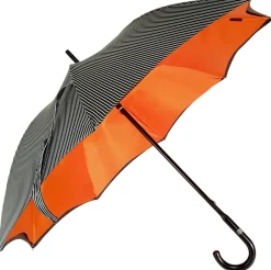 Il Marchesato Double Cloth Men's Black Striped Umbrella Hot