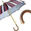 Il Marchesato Double Cloth Men's Umbrella - Grey and Striped Design Discount