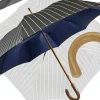 Il Marchesato Double Cloth Men's Umbrella - Grey and blu Striped Design Discount