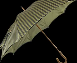 Il Marchesato Double Cloth Men's Umbrella - Dark green striped Design Sale